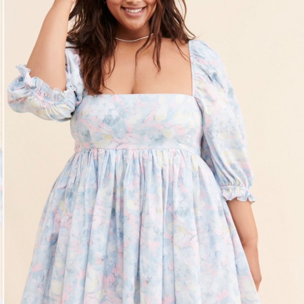 Selkie Pastel Floral Mini Dress